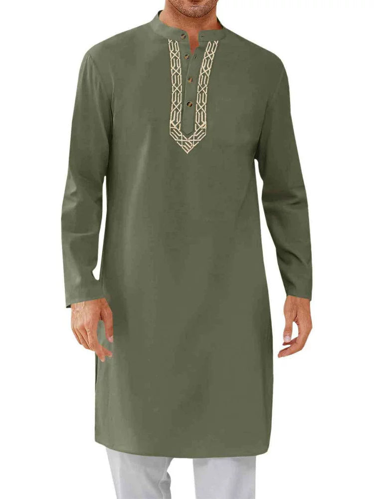Importé - Haut Tunique Homme Shalwar Kameez Manches Longues