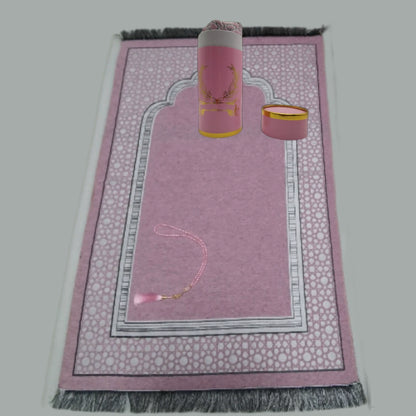 Importé -  Ensemble Coffret prière -Tapis + Chapelet