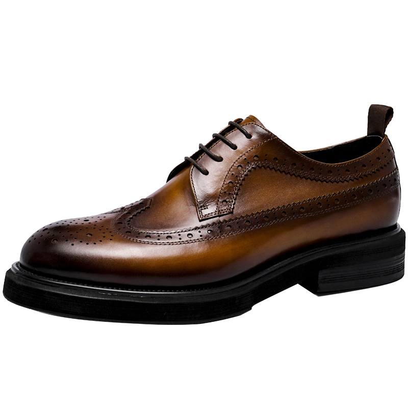 Importé - Mocassin Homme Cuir Richelieu Britannique Semelle Large