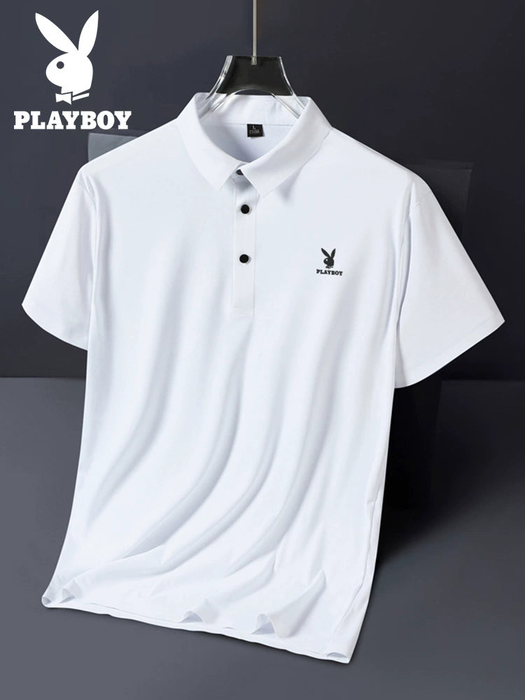 Importé - Polo Homme Playboy Manches Courtes En Soie Glacée