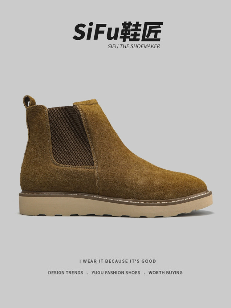 Importé - Chaussure Homme Bottes Chelsea Style Rétro 100% Cuir