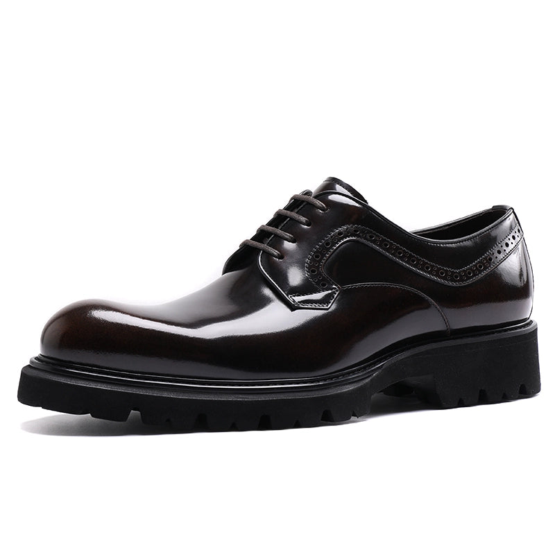 Importé - Chaussure Homme Derby En Cuir Verni Style Britanniques