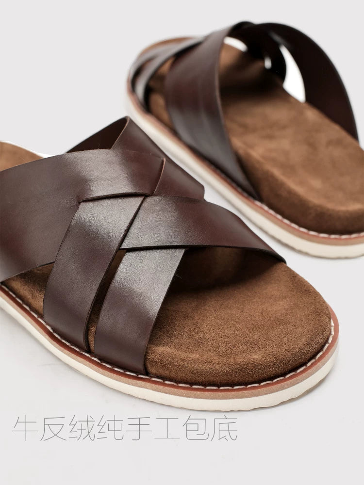Importé - Chaussure Sandales Décontractées En Cuir