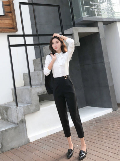 Importé - Pantalon Décontracté Femme Taille Haute