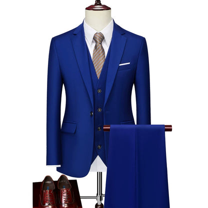 Importé - Ensemble Costume Homme Slim Style Britannique 3 Pièces