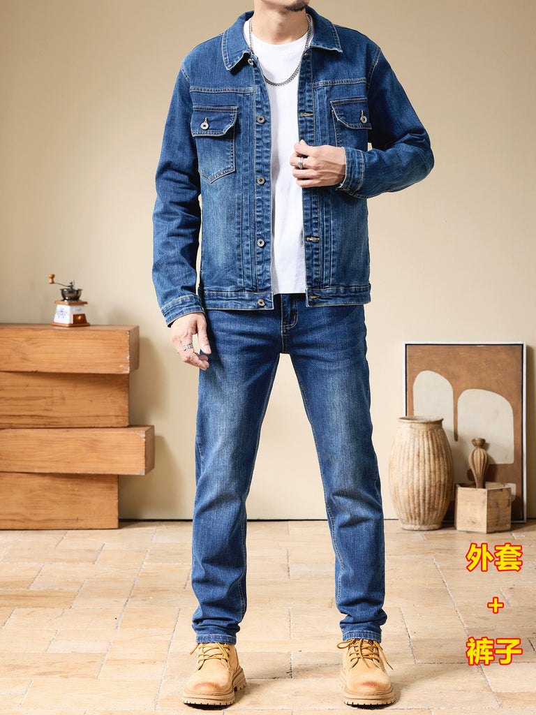 Importé - Ensemble Homme Jean Jacket + Pantalon