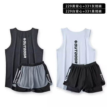 Importé - Ensemble Fitness Sport Homme Gilet + Short