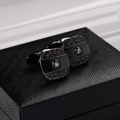Importé - Boutons de Manchettes Homme - En Argent Brillant
