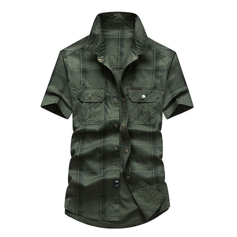 Importé - Chemise Homme En Pur Coton Manches Courtes