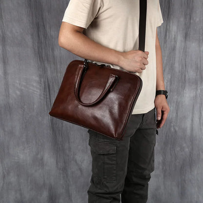 Importé - Sac Premium Cuir Gaufré Pour PC Ordinateur 14''