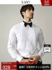 Importé - HANY Chemise Homme de Smoking Manches Longues