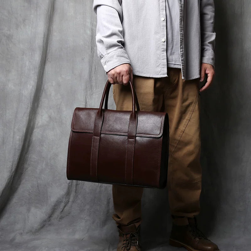 Importé - Sac Premium Cuir Gaufré Pour PC Ordinateur 14''