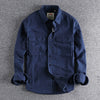 Importé - Chemise Homme Rétro Délavée Tendance Manches Longues