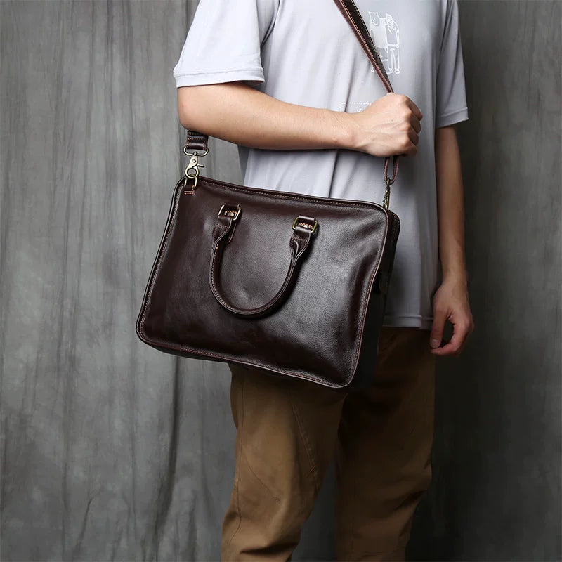 Importé - Sac Premium Cuir Gaufré Pour PC Ordinateur 14''