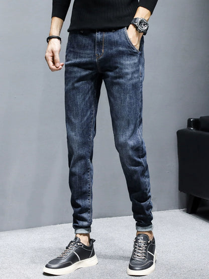 Importé - Pantalon Slim Jean Homme Stretch Décontracté Tendance