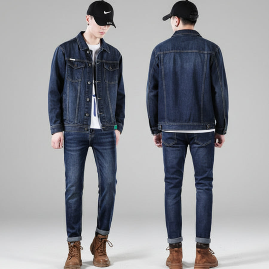 Importé - Ensemble Homme Jean Denim Jacket Slim + Pantalon