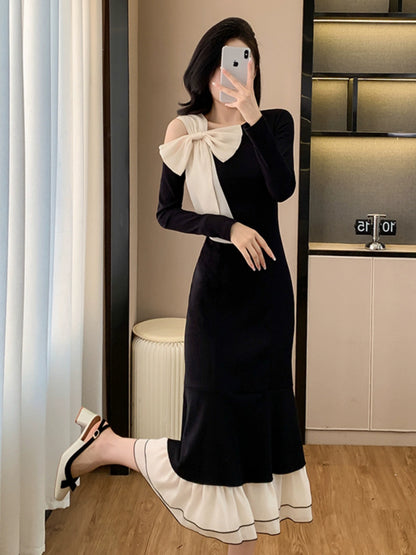 Importé - Robe Femme Nœud Papillon Tendance