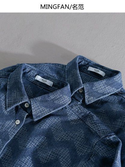 Importé - Chemise Homme Coton Lourd Texturé Manche Longue