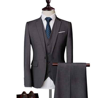 Importé - Ensemble Costume Homme Slim Style Britannique 3 Pièces