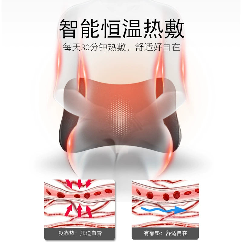 Importé - Coussin Lombaire Bureau avec Massage Chauffant