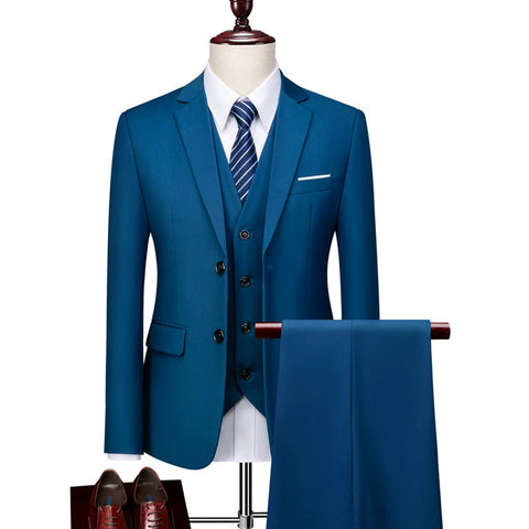 Importé - Ensemble Costume Homme Slim 3-Pièces 2-Boutons