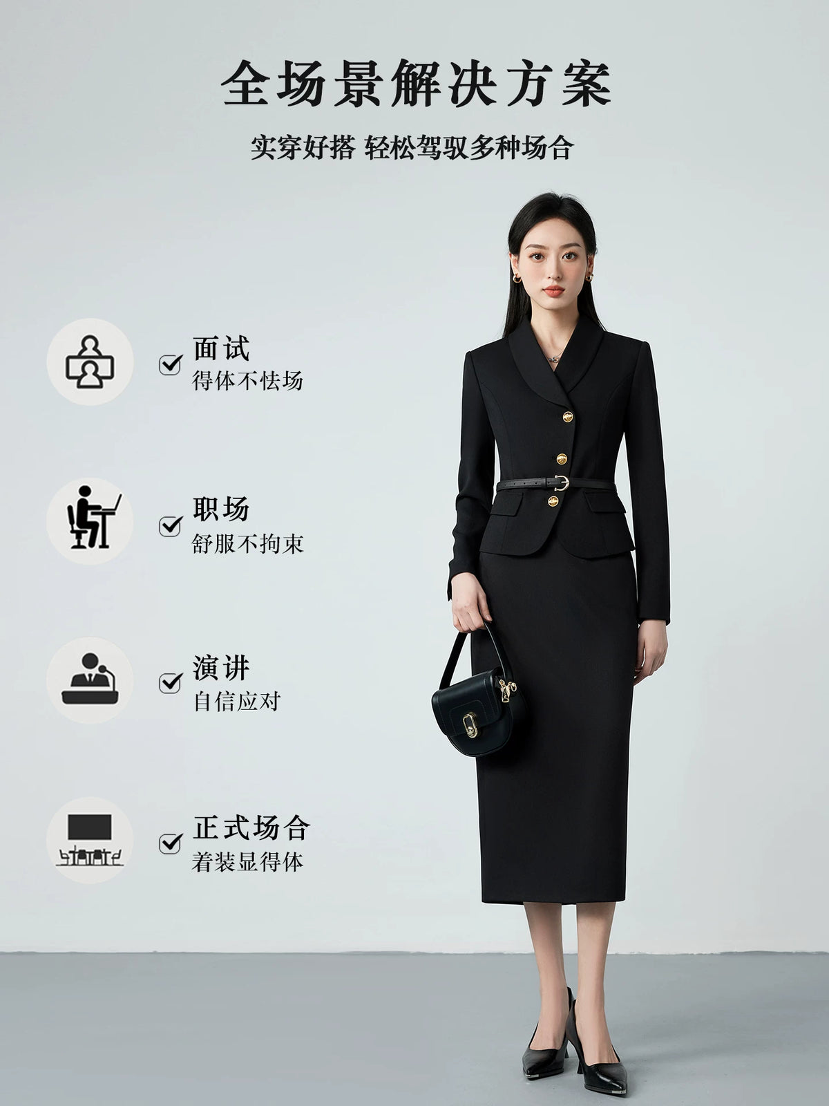 Importé - Ensemble Tailleur Femme 2-3 Pièces Slim Fit Premium