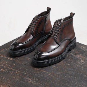 Importé - Chaussure Derby Montantes En Cuir Verni Style Britanniques