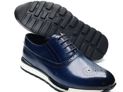 Chaussures Homme en Cuir de Vachette Business Casual à Lacets Semelle Caoutchouc