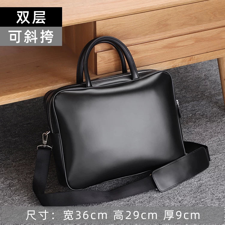 Importé - Sac Premium Cuir Lisse Pour PC Ordinateur 14''