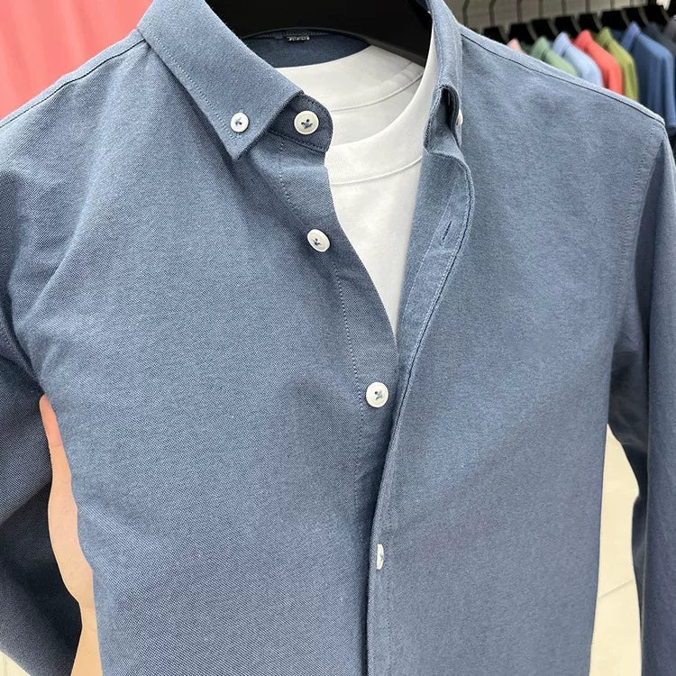 Importé - Chemise Homme Manches Longues Pur Coton