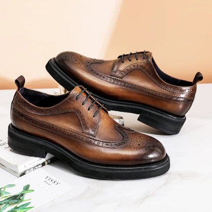 Importé - Mocassin Homme Cuir Richelieu Britannique Semelle Large