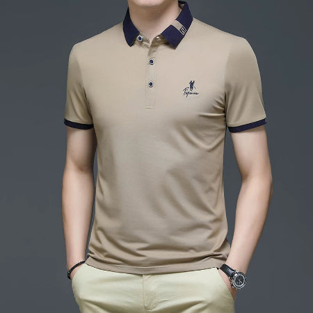 Importé - Polo Brodé Homme Manche Courts