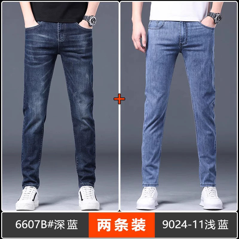 Importé - Playboy Pantalon Homme Jean Slim Décontracté En Stretch