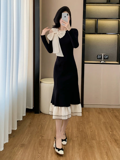 Importé - Robe Femme Nœud Papillon Tendance