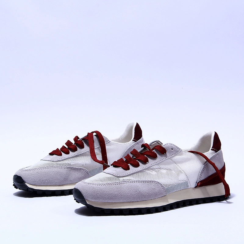 Importé - Chaussure Sneakers Mixte Sport Rétro Bi-Matière