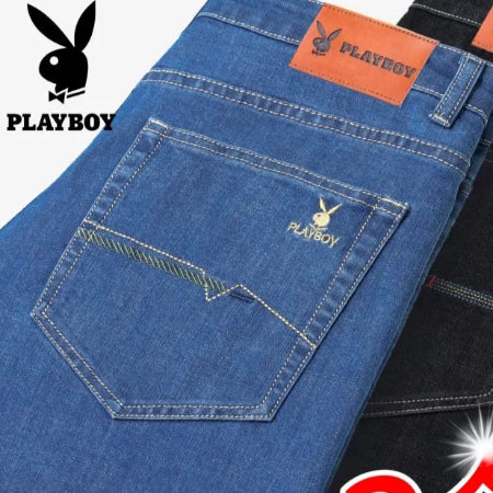 Importé - Playboy Lot 2x Pantalons Jean Stretch Homme Décontracté