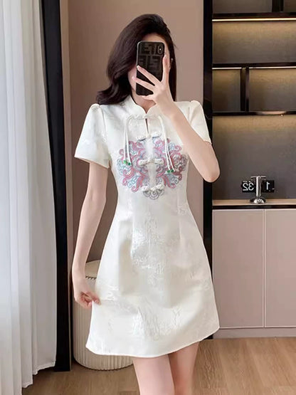 Importé - Robe Légère Femme Avec Broderies