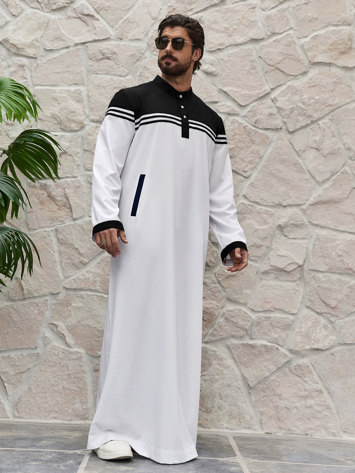 Importé - Boubou Homme Décontracté Manches Longues