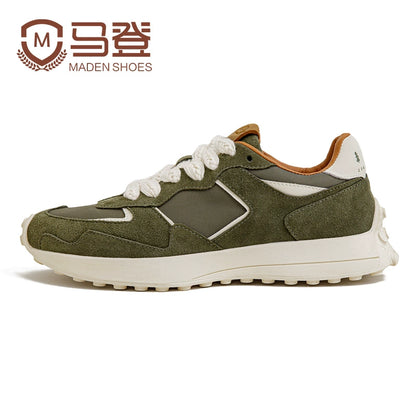 Importé - Chaussure Sneakers Sport Mixte Rétro Cuir Daim