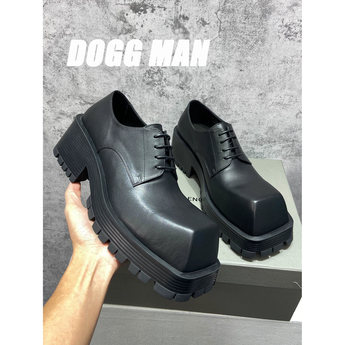 Importé - Chaussure Homme Derby Britannique Semelle Epaisse A Bout Carré