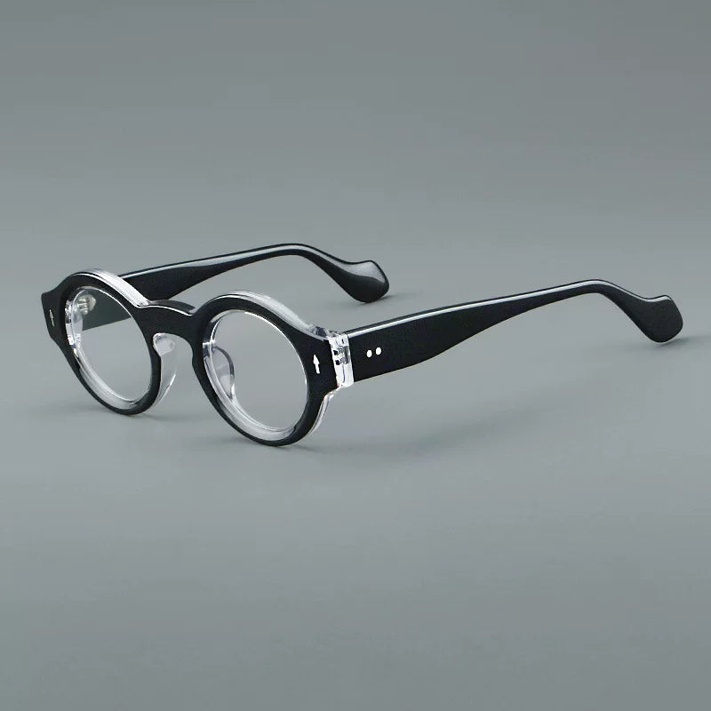 Importé – Monture Ronde Et Robuste Style Rétro Lunettes Mixte