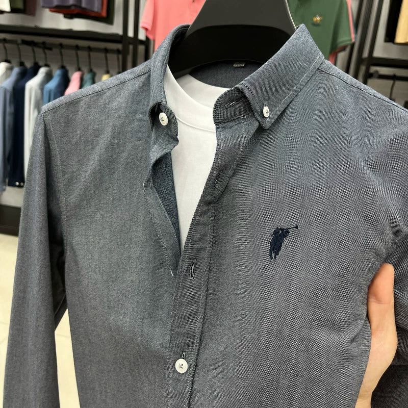 Importé - Chemise Homme Manches Longues Pur Coton