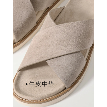 Importé - Chaussure Sandales Décontracté À Lanières En Daim