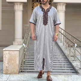 Importé - Boubou Homme Marocain broder Décontracté
