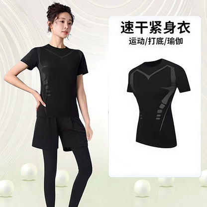 Importé - Ensemble Fitness Sport Femme Leggings Haut Moulant