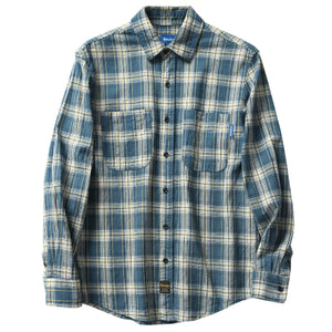 Importé - Chemise Carreaux Délavées Homme A Manches Longues