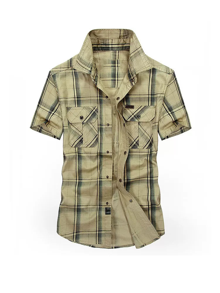 Importé - Chemise Homme En Pur Coton Manches Courtes