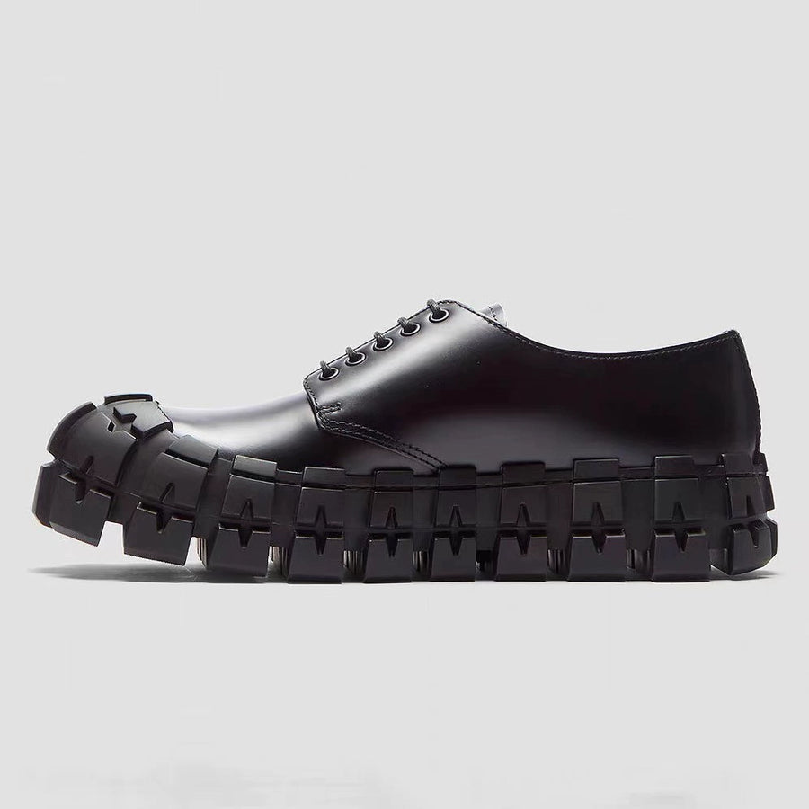 Importé - Chaussure Cuir Homme Derby Britannique Semelle Épaisse
