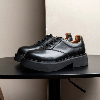 Importé - Chaussure Homme Derby Britanniques En Cuir A Gros Talon