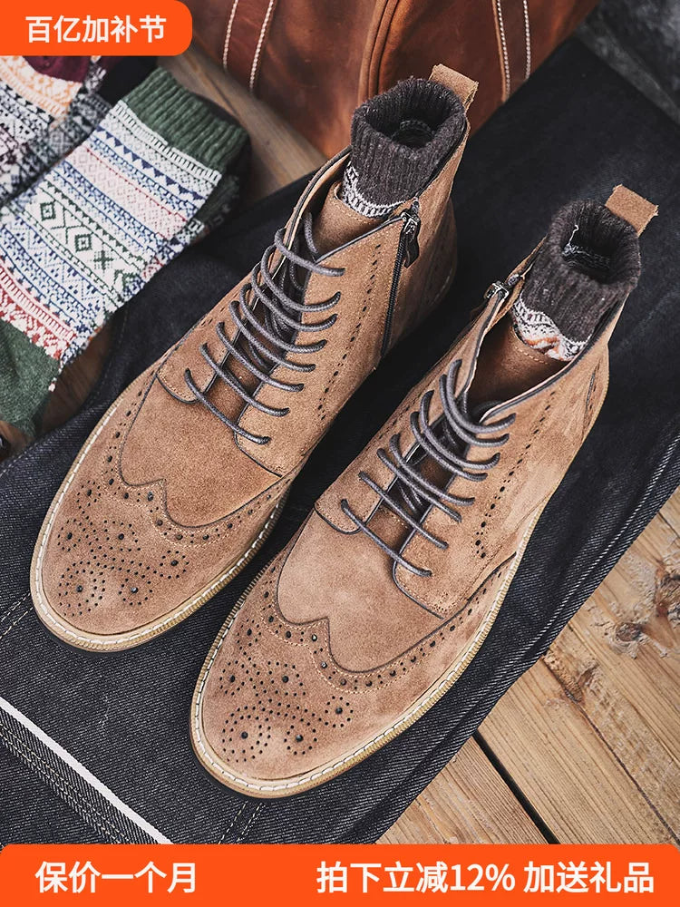 Importé - Chaussure Homme Décontractées Bottes 100% Cuir